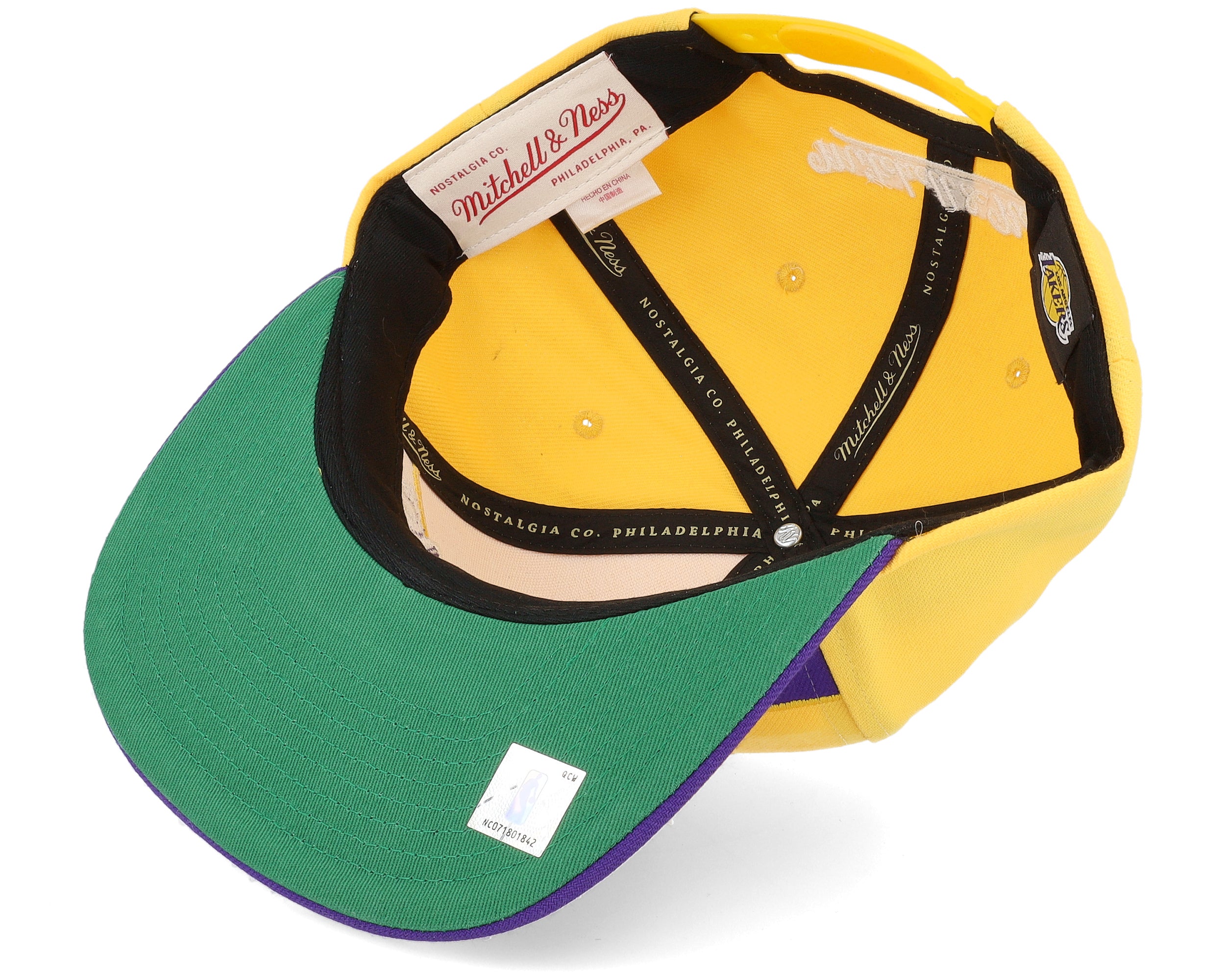 Mens Mitchell & Ness NBA HALF N HALF SNAPBACK LAKERS
