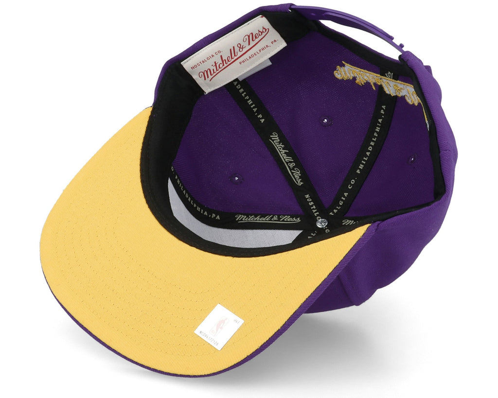 MENS MITCHELL & NESS NBA XL LOGO POP SNAPBACK LAKERS - PURPLE