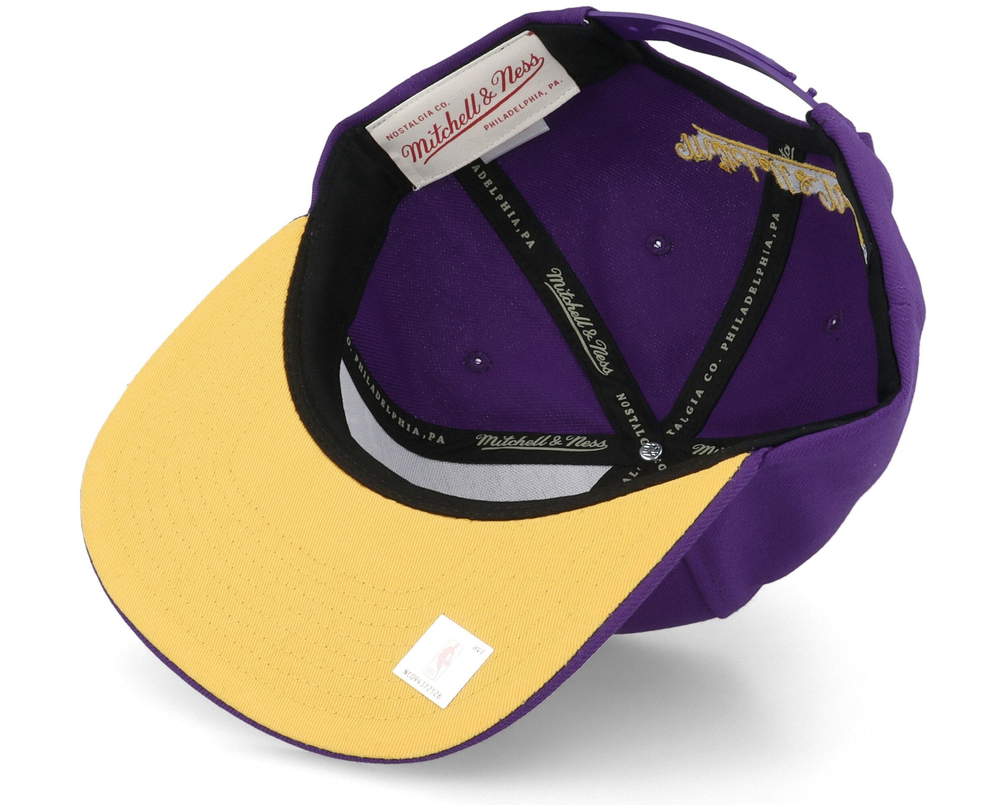 MENS MITCHELL & NESS NBA XL LOGO POP SNAPBACK LAKERS - PURPLE