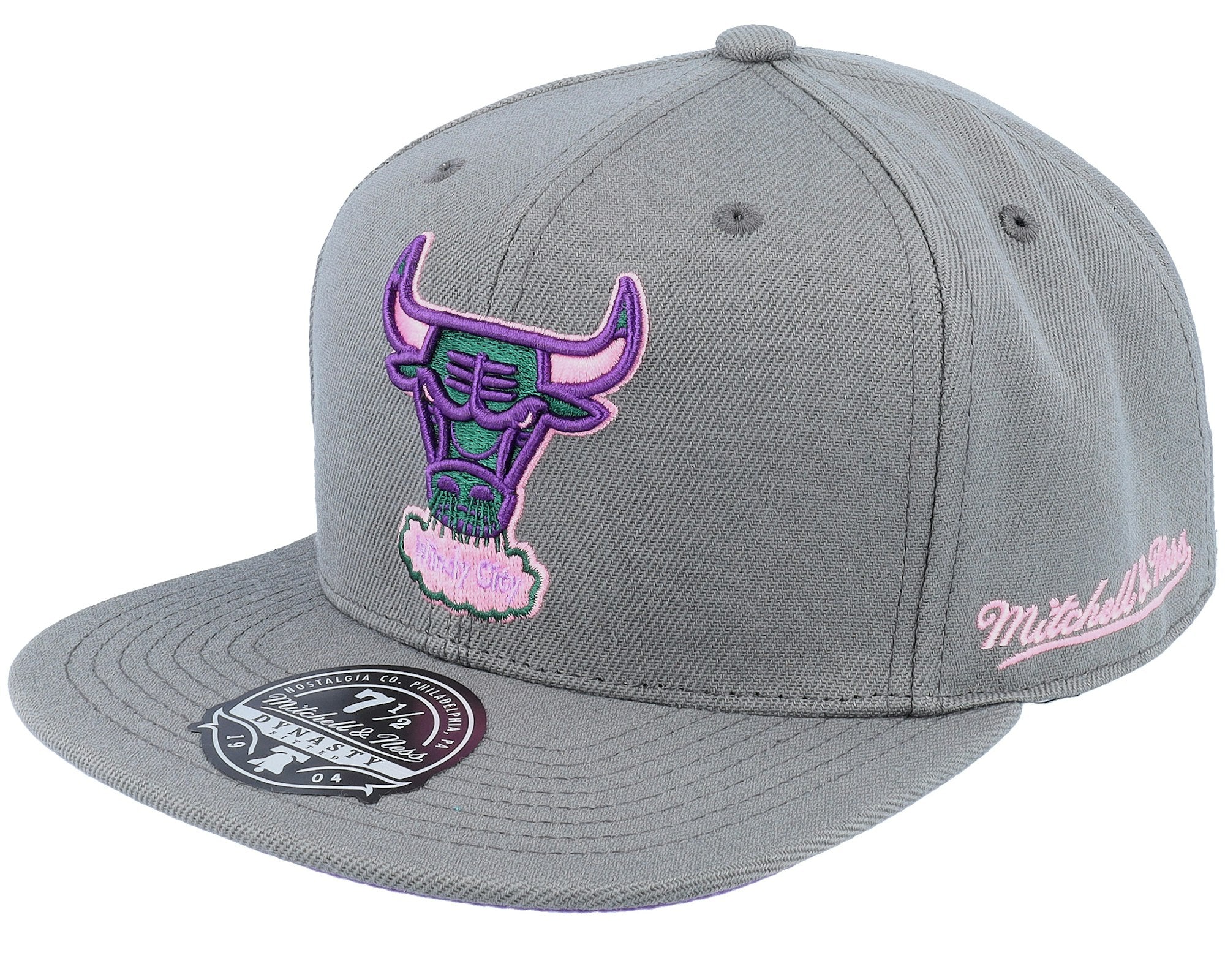 MENS MITCHELL & NESS NBA FROM DUSK FITTED HWC BULLS - DARK GREY