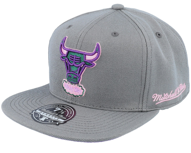 MENS MITCHELL & NESS NBA FROM DUSK FITTED HWC BULLS - DARK GREY