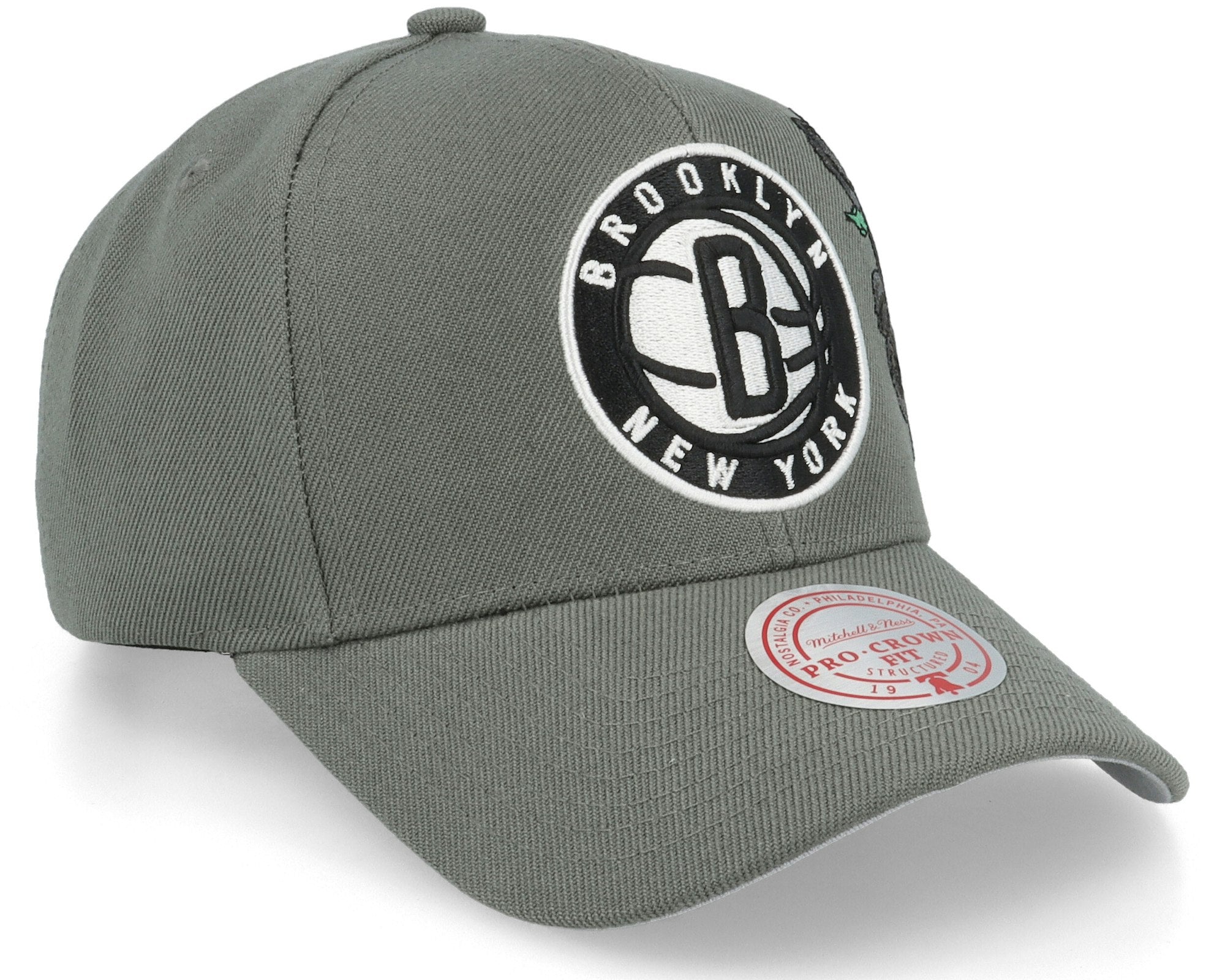 MENS MITCHELL & NESS NBA SECONDARY ROSES PRO SNAPBACK NETS - GREY