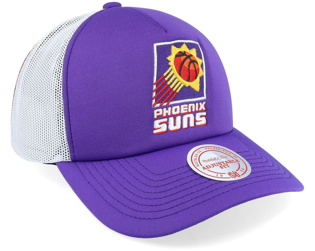 MENS MITCHELL & NESS NBA OFF THE BACKBOARD TRUCKER HWC SUNS - PURPLE-WHITE
