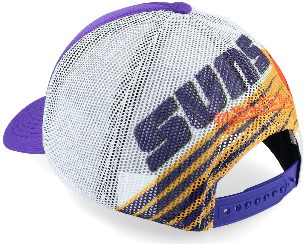 MENS MITCHELL & NESS NBA OFF THE BACKBOARD TRUCKER HWC SUNS - PURPLE-WHITE