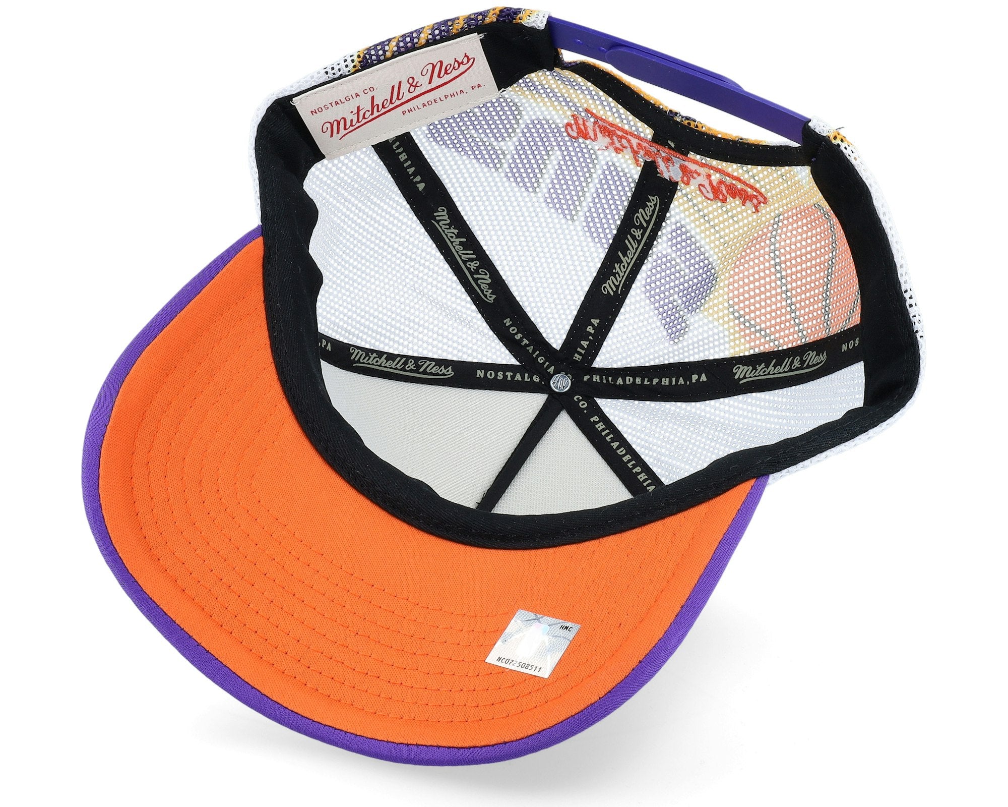 MENS MITCHELL & NESS NBA OFF THE BACKBOARD TRUCKER HWC SUNS - PURPLE-WHITE