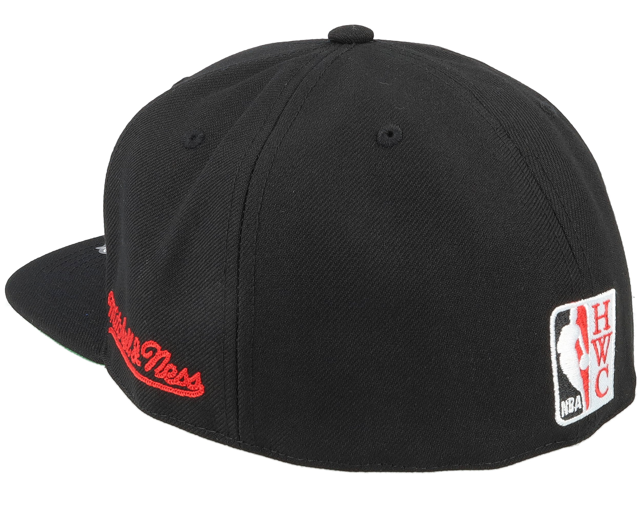 MENS MITCHELL & NESS NBA CHAINSTITCH FITTED HWC BULLS - BLACK