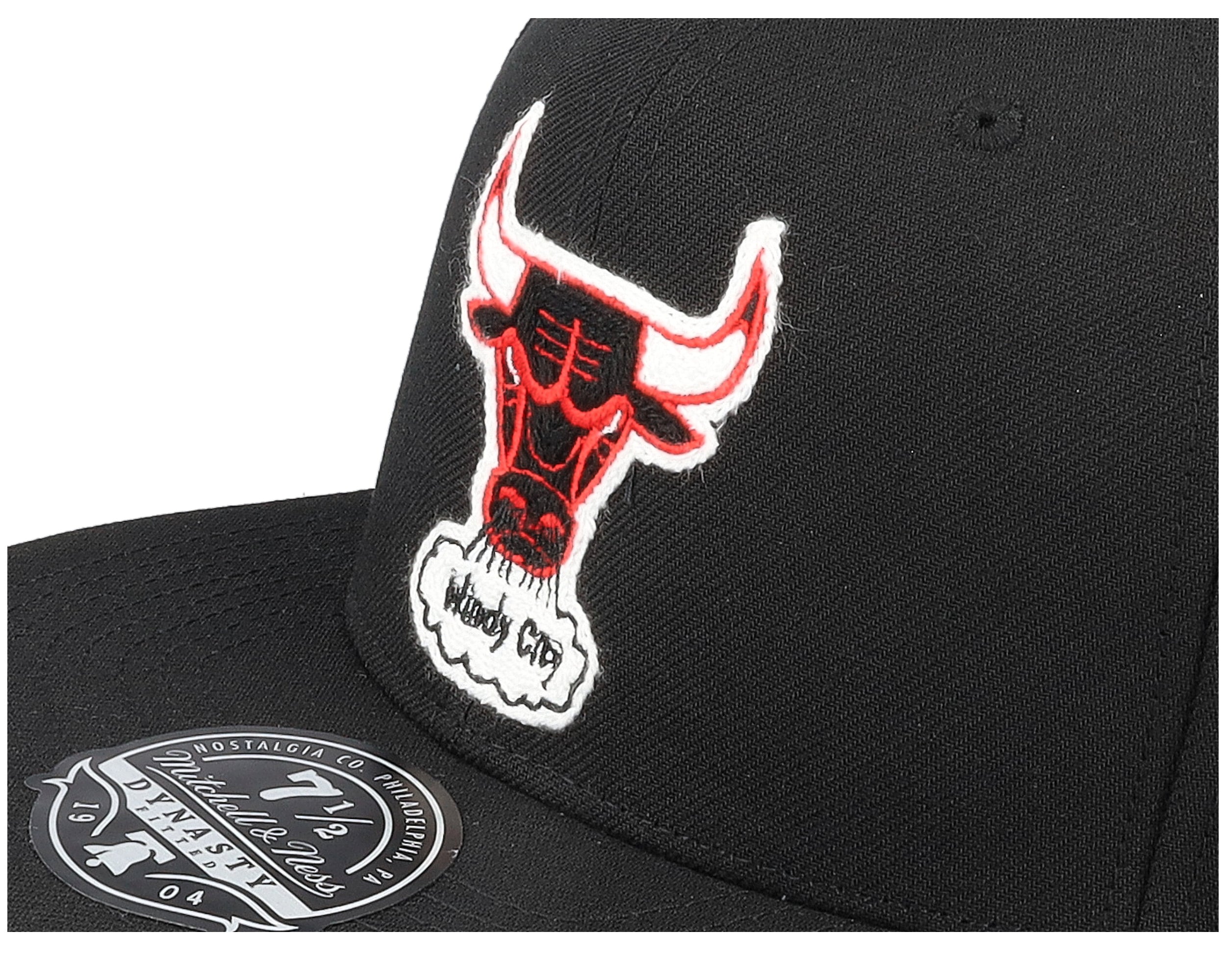 MENS MITCHELL & NESS NBA CHAINSTITCH FITTED HWC BULLS - BLACK
