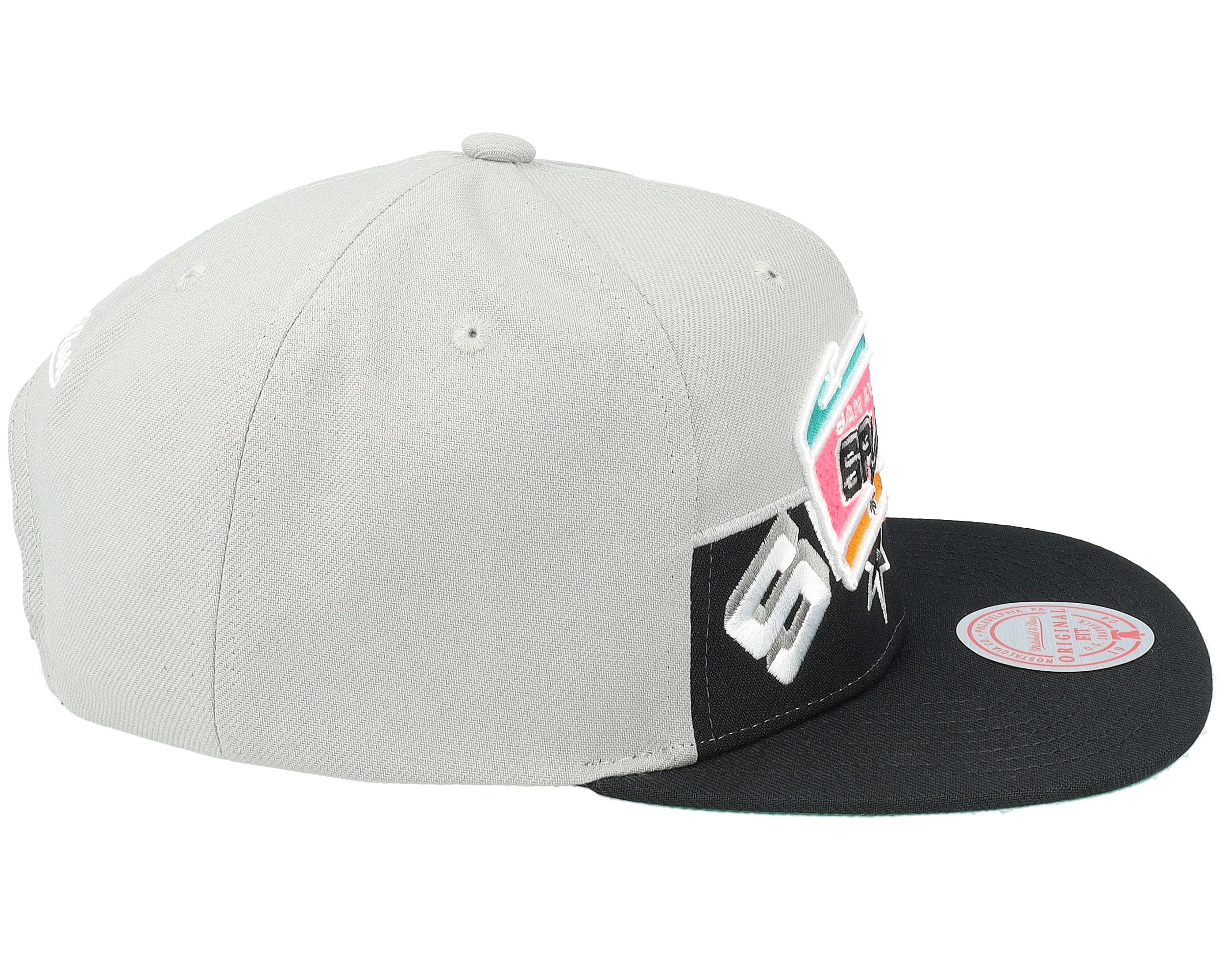 Mens Mitchell & Ness NBA HALF N HALF SNAPBACK HWC SPURS