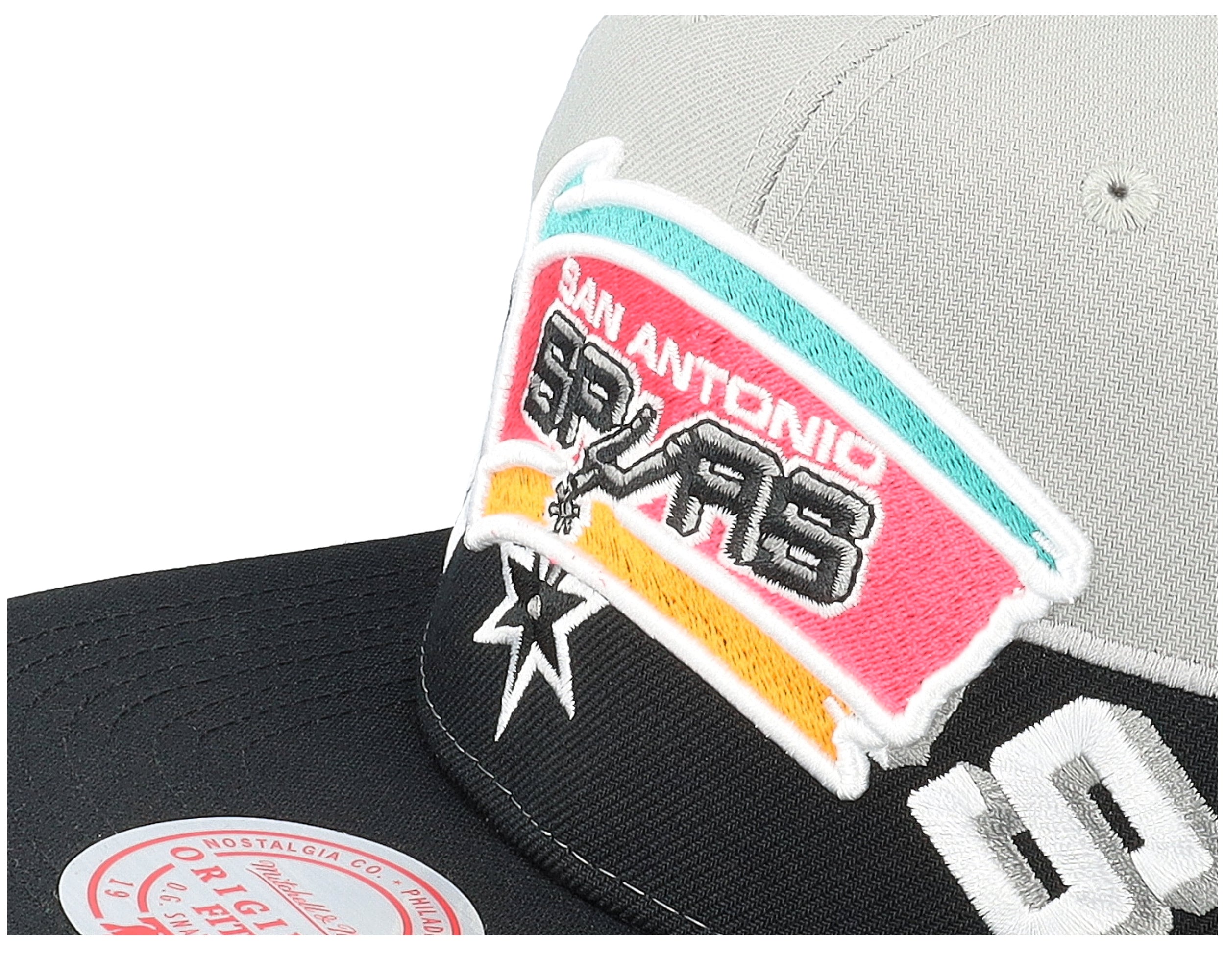 Mens Mitchell & Ness NBA HALF N HALF SNAPBACK HWC SPURS