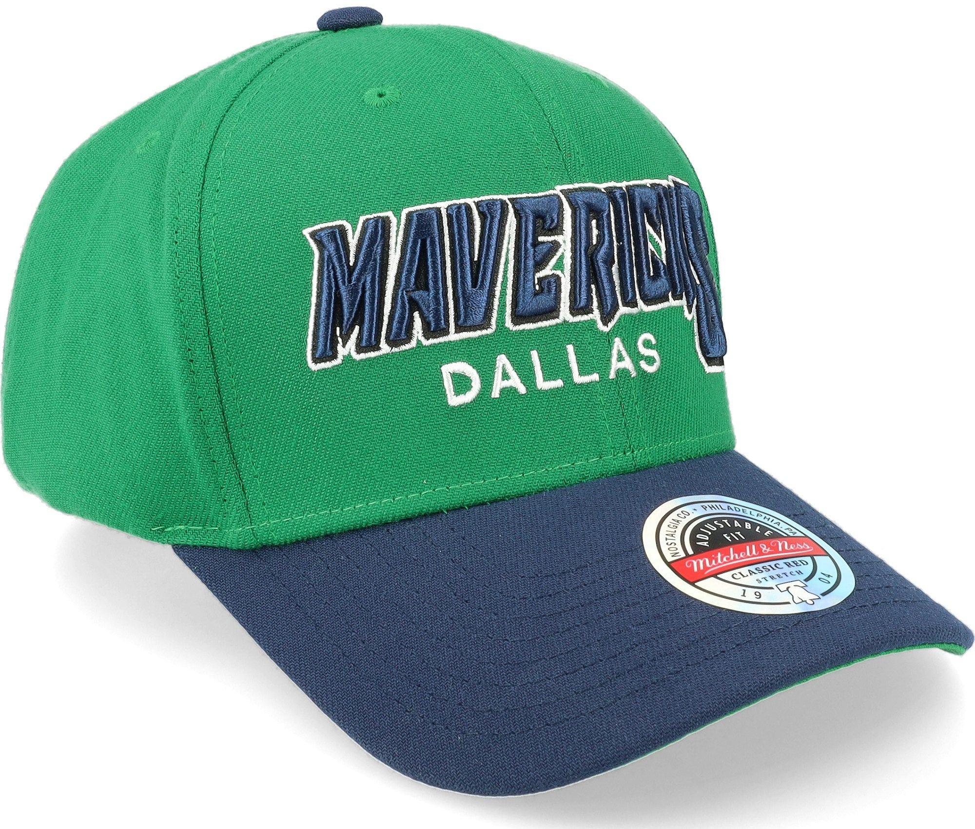 MENS MITCHELL & NESS NBA SHREDDER STRETCH SNAPBACK HWC MAVERICKS - GREEN