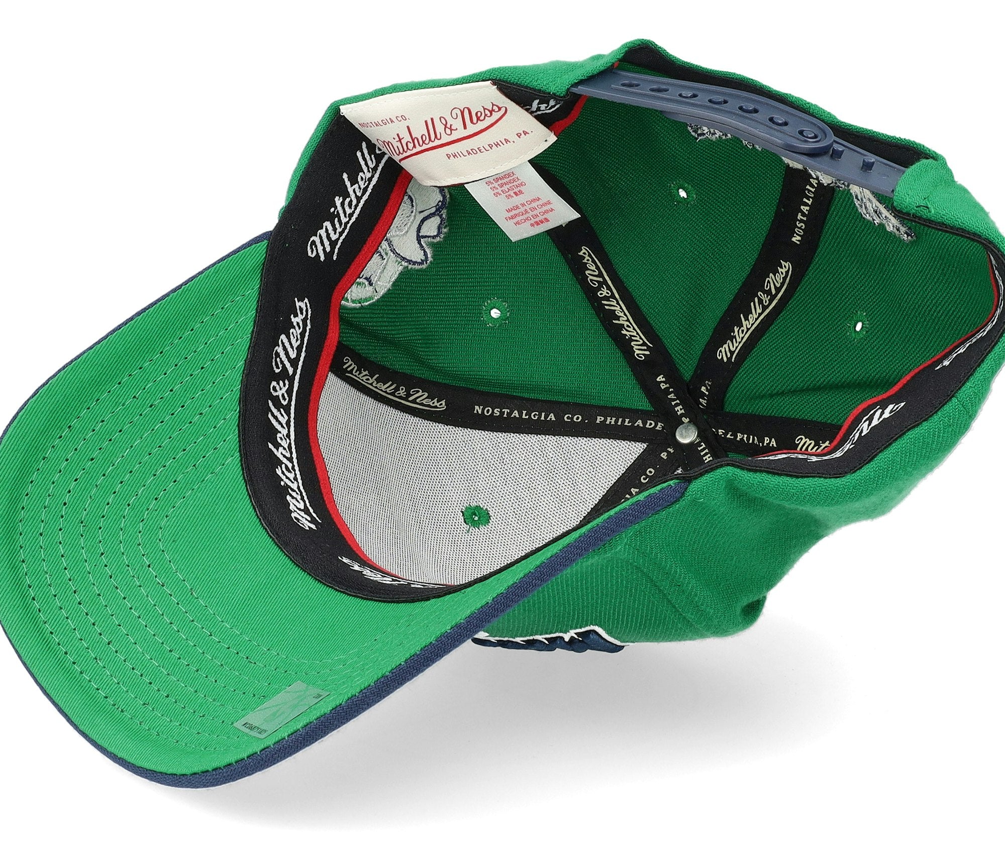 MENS MITCHELL & NESS NBA SHREDDER STRETCH SNAPBACK HWC MAVERICKS - GREEN