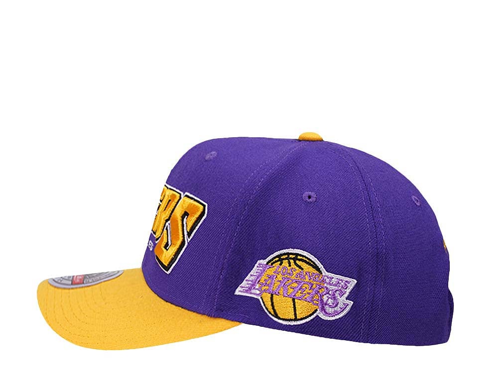 MENS MITCHELL & NESS NBA SHREDDER STRETCH SNAPBACK HWC LAKERS - PURPLE