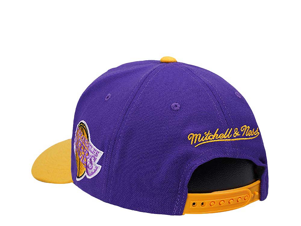 MENS MITCHELL & NESS NBA SHREDDER STRETCH SNAPBACK HWC LAKERS - PURPLE