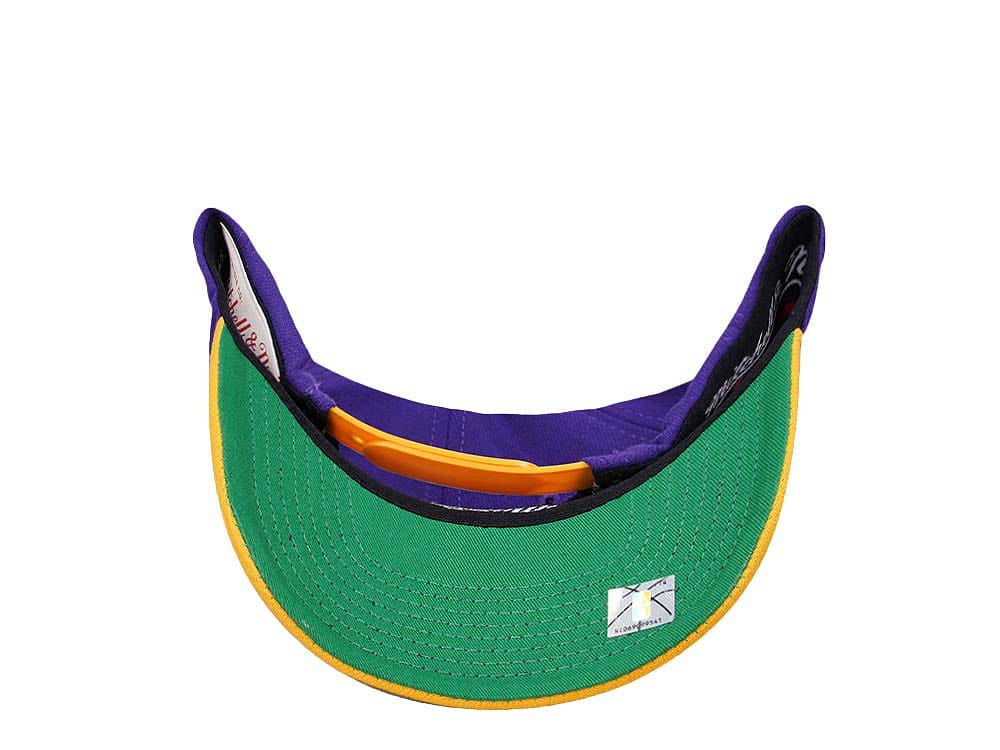 MENS MITCHELL & NESS NBA SHREDDER STRETCH SNAPBACK HWC LAKERS - PURPLE