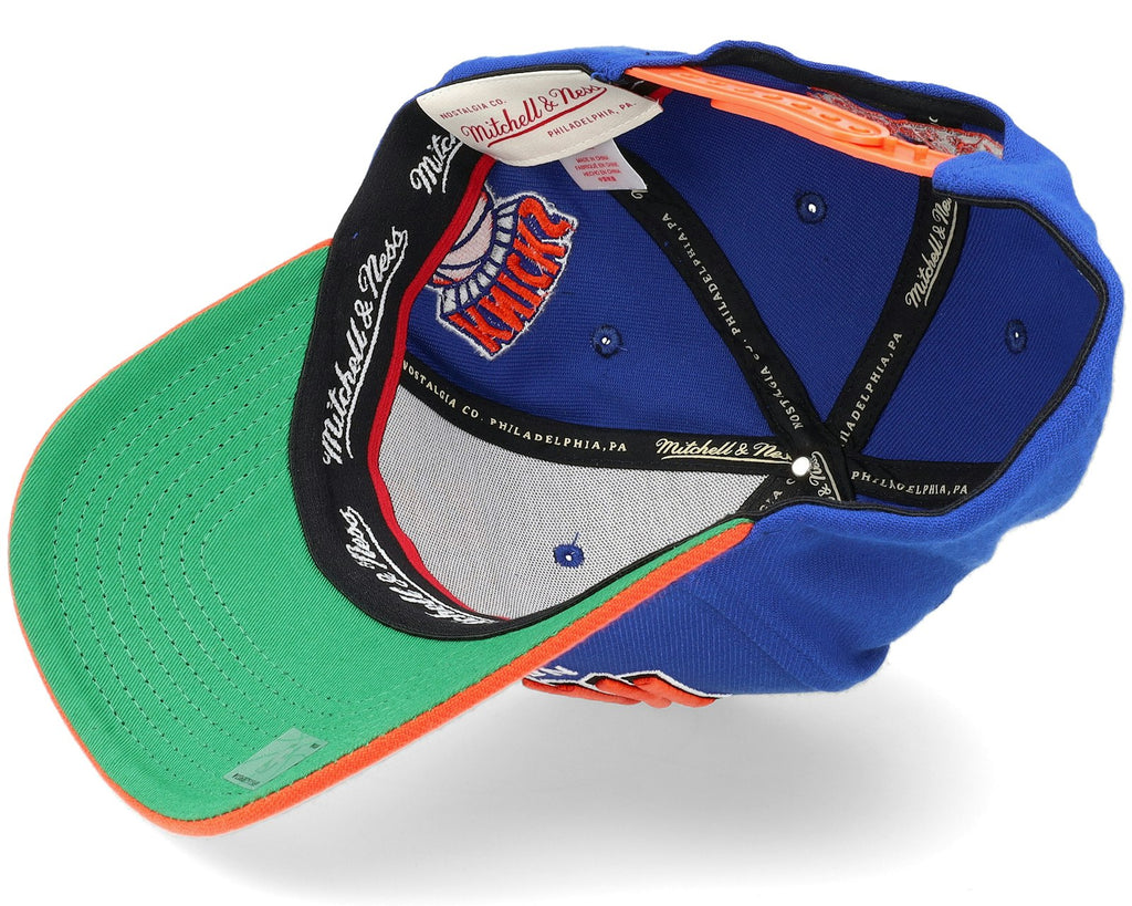 MENS MITCHELL & NESS NBA SHREDDER STRETCH SNAPBACK HWC KNICKS - BLUE