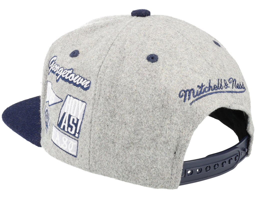 Mens Mitchell & Ness NCAA MELTON PATCH SNAPBACK GEORGETOWN