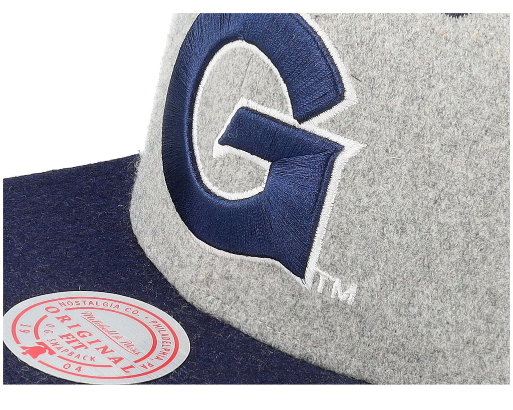 Mens Mitchell & Ness NCAA MELTON PATCH SNAPBACK GEORGETOWN