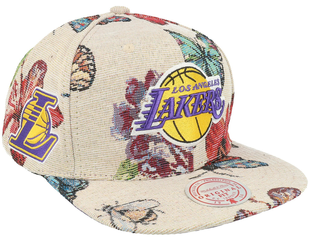 MENS MITCHELL & NESS NBA TRUE TAP SNAPBACK LAKERS - MULTI-BLACK