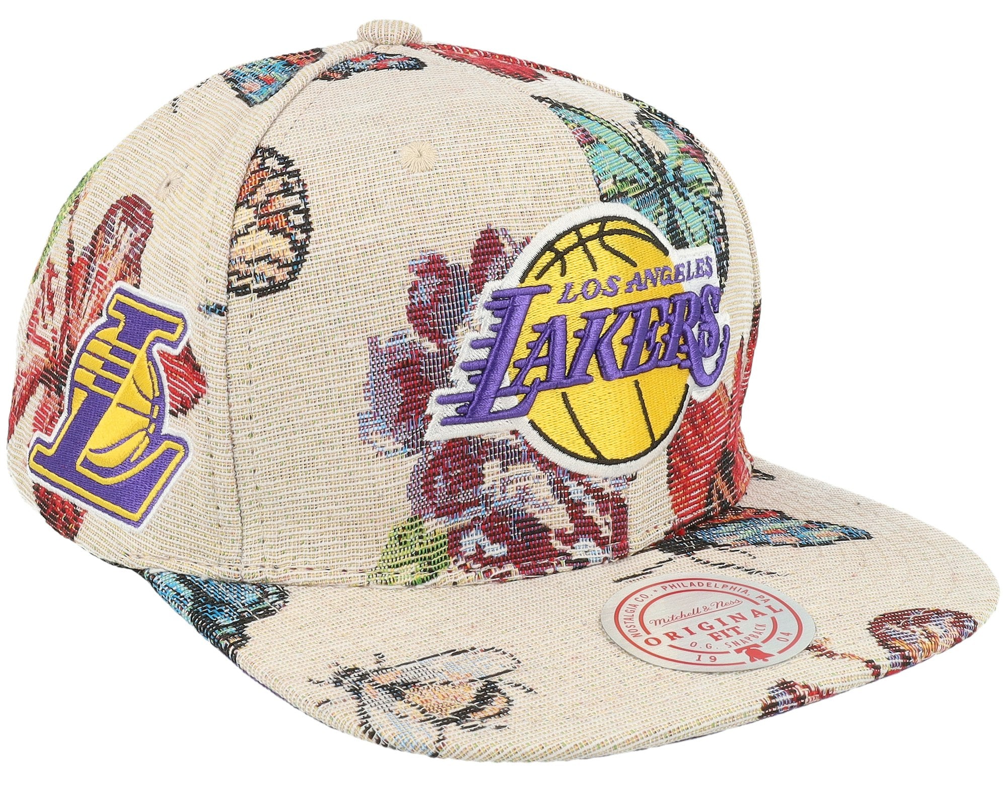 MENS MITCHELL & NESS NBA TRUE TAP SNAPBACK LAKERS - MULTI-BLACK