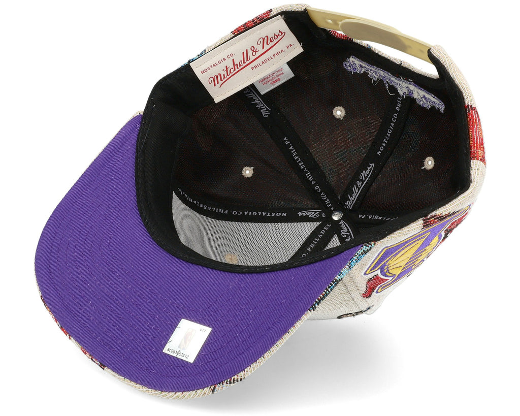 MENS MITCHELL & NESS NBA TRUE TAP SNAPBACK LAKERS - MULTI-BLACK