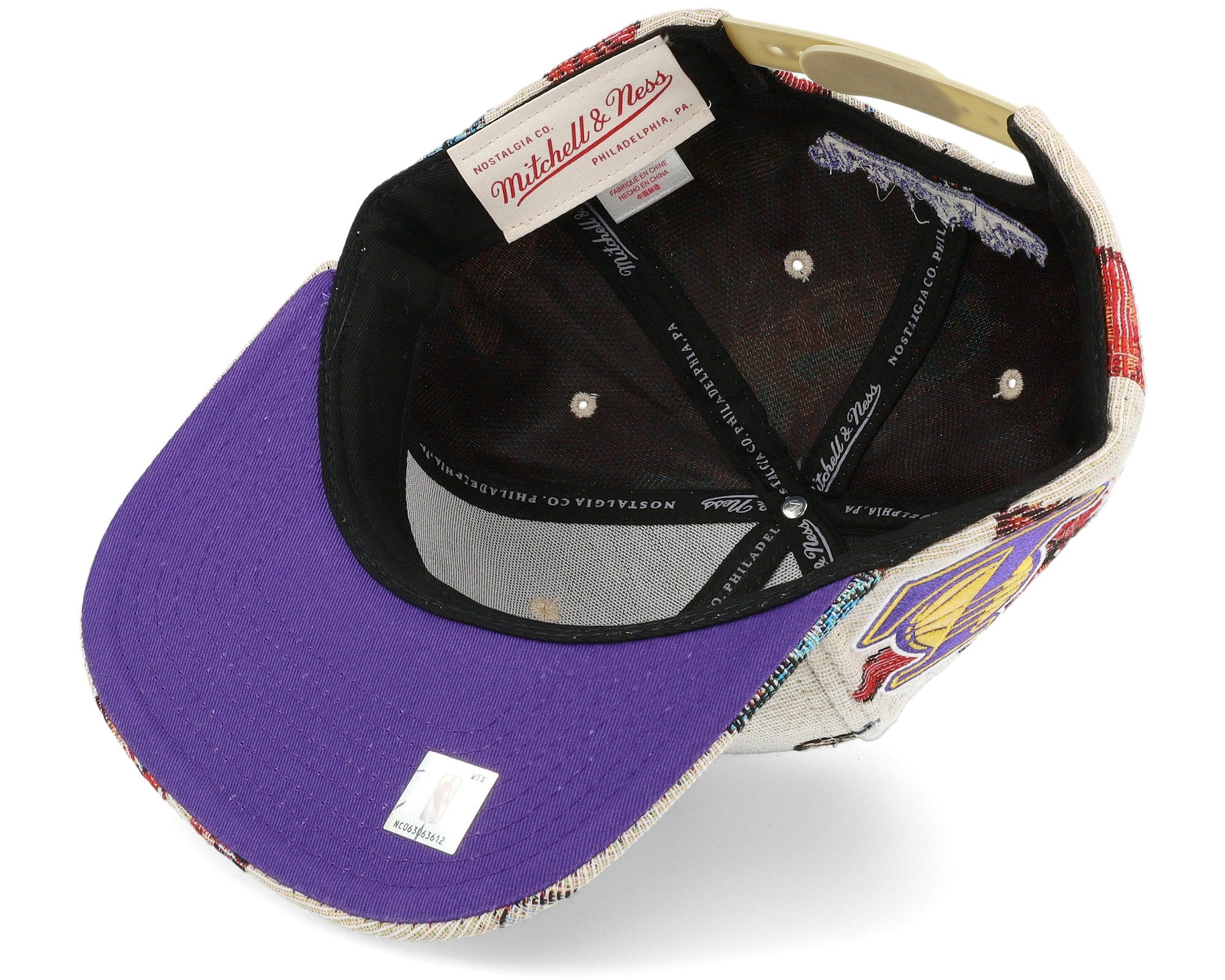 MENS MITCHELL & NESS NBA TRUE TAP SNAPBACK LAKERS - MULTI-BLACK