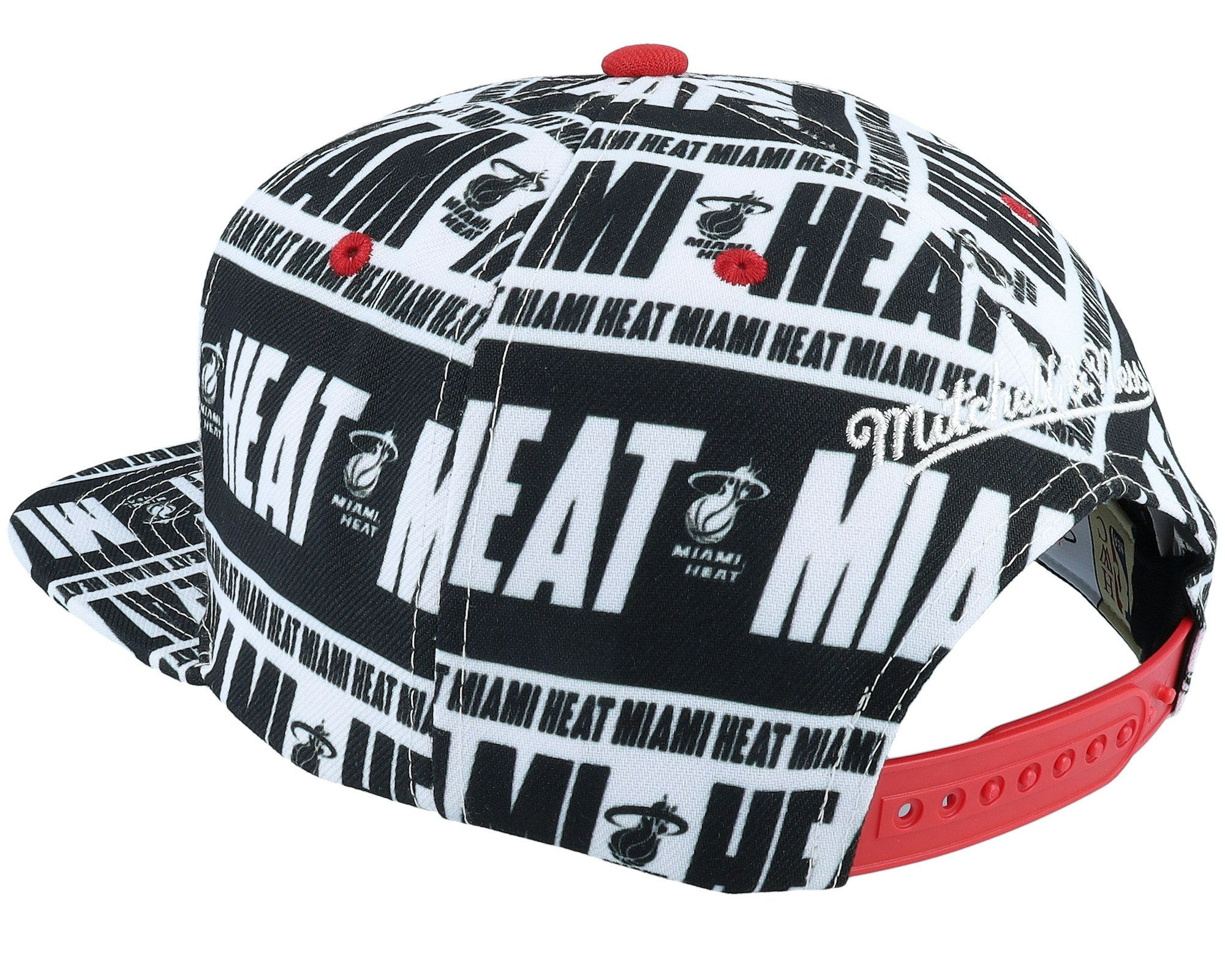 MENS MITCHELL & NESS NBA MEAT PAPER SNAPBACK HWC HEAT