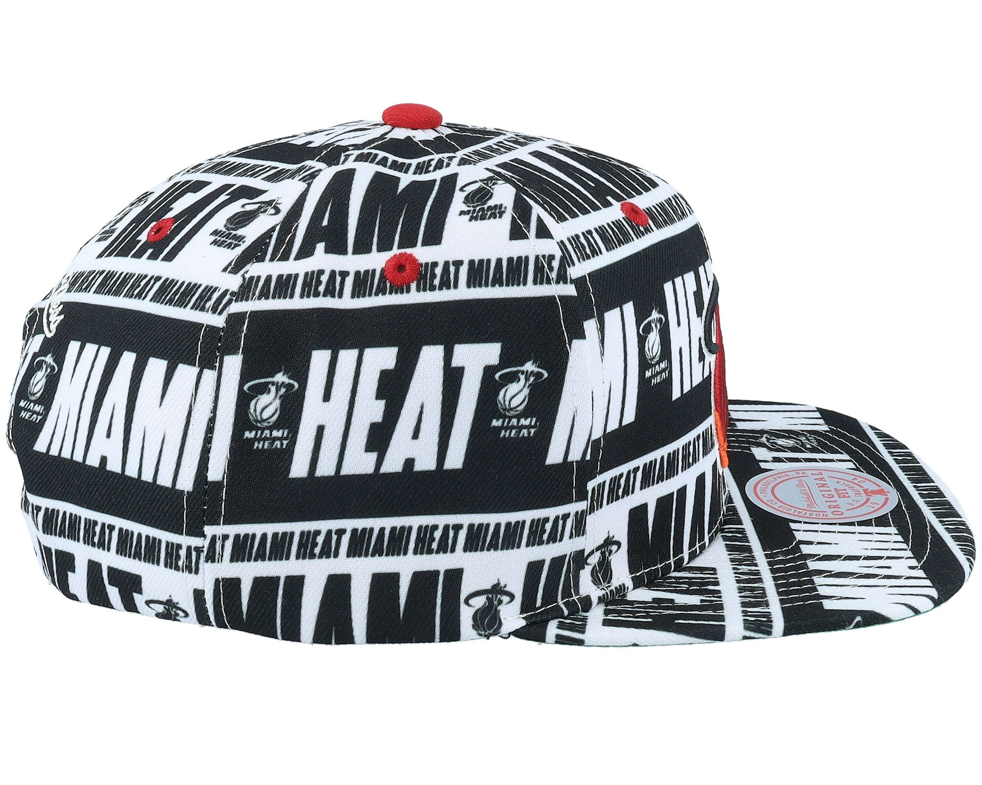 MENS MITCHELL & NESS NBA MEAT PAPER SNAPBACK HWC HEAT