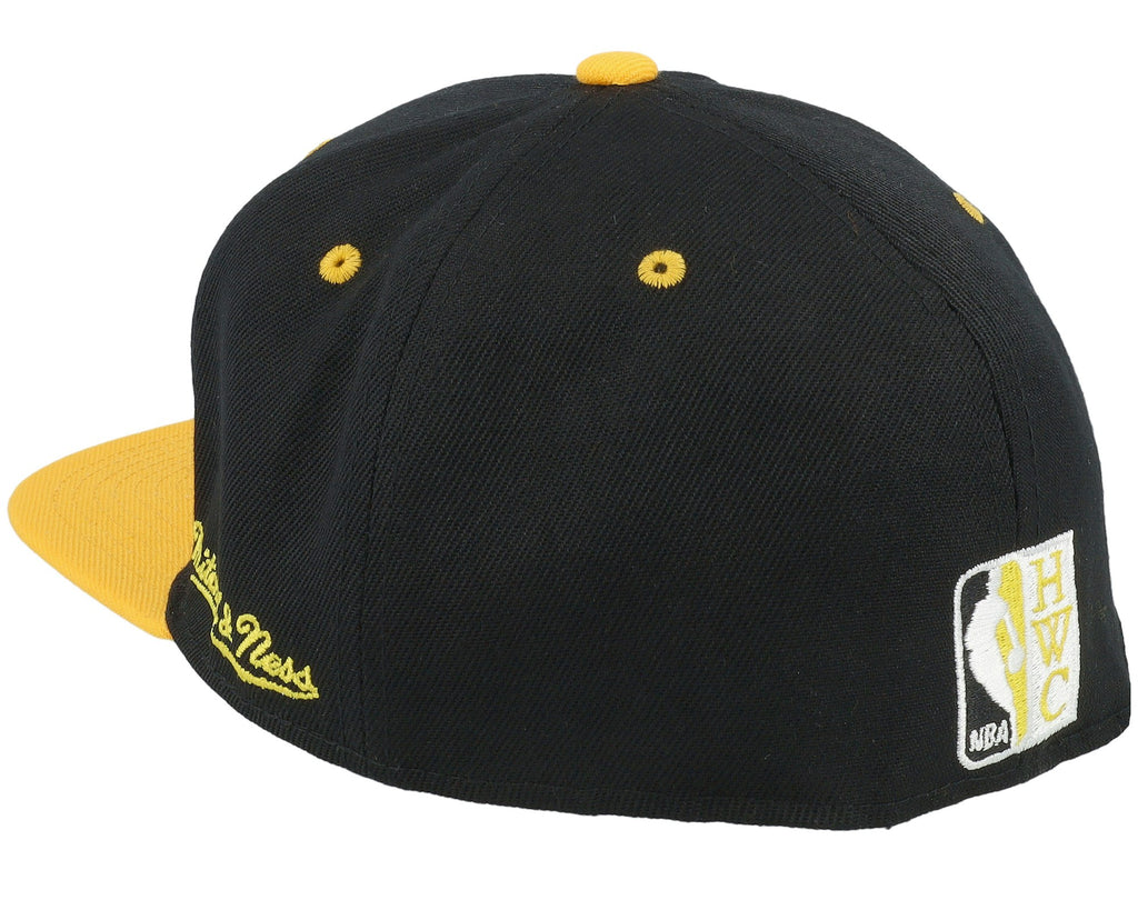 MENS MITCHELL & NESS NBA YELLOW TOE FITTED HWC RAPTORS - BLACK-YELLOW