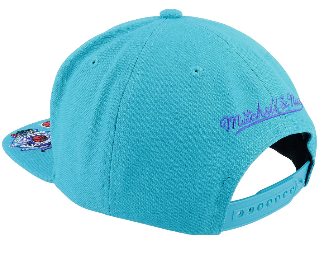 MENS MITCHELL & NESS NBA FRONT FACE SNAPBACK HWC HORNETS - TEAL