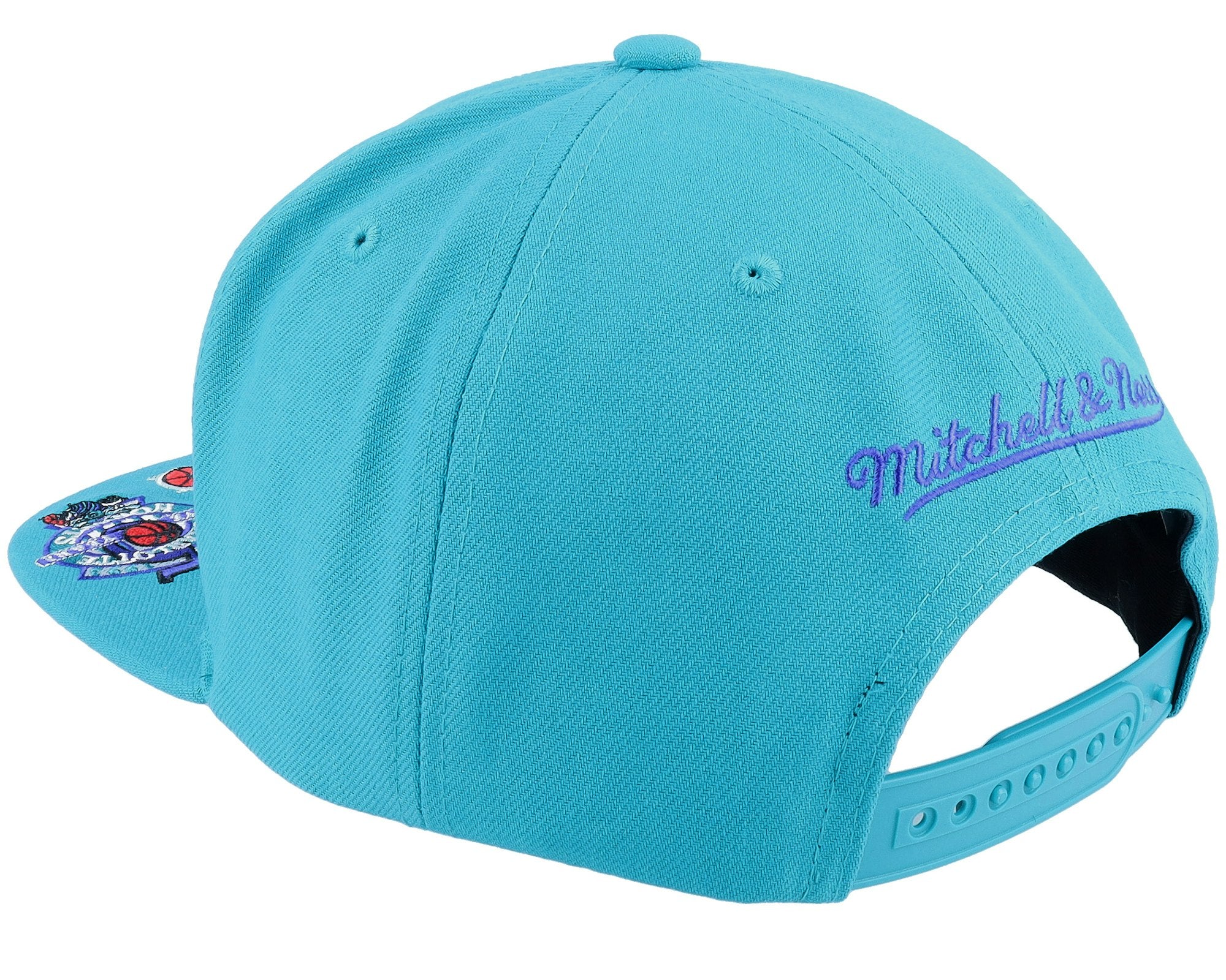 MENS MITCHELL & NESS NBA FRONT FACE SNAPBACK HWC HORNETS - TEAL