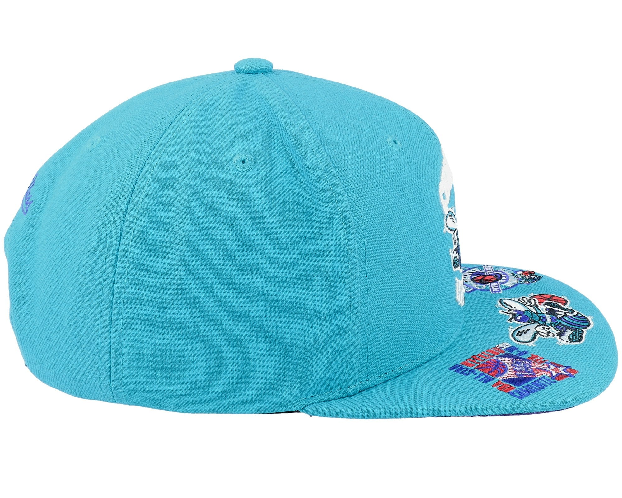 MENS MITCHELL & NESS NBA FRONT FACE SNAPBACK HWC HORNETS - TEAL