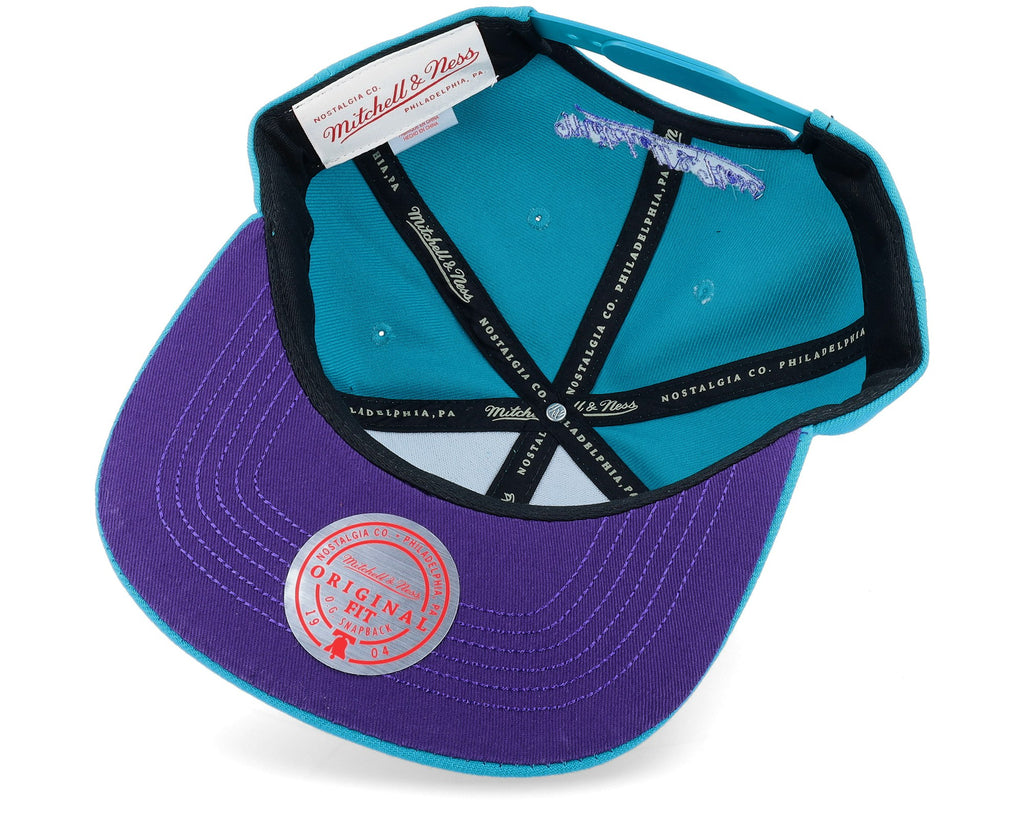 MENS MITCHELL & NESS NBA FRONT FACE SNAPBACK HWC HORNETS - TEAL