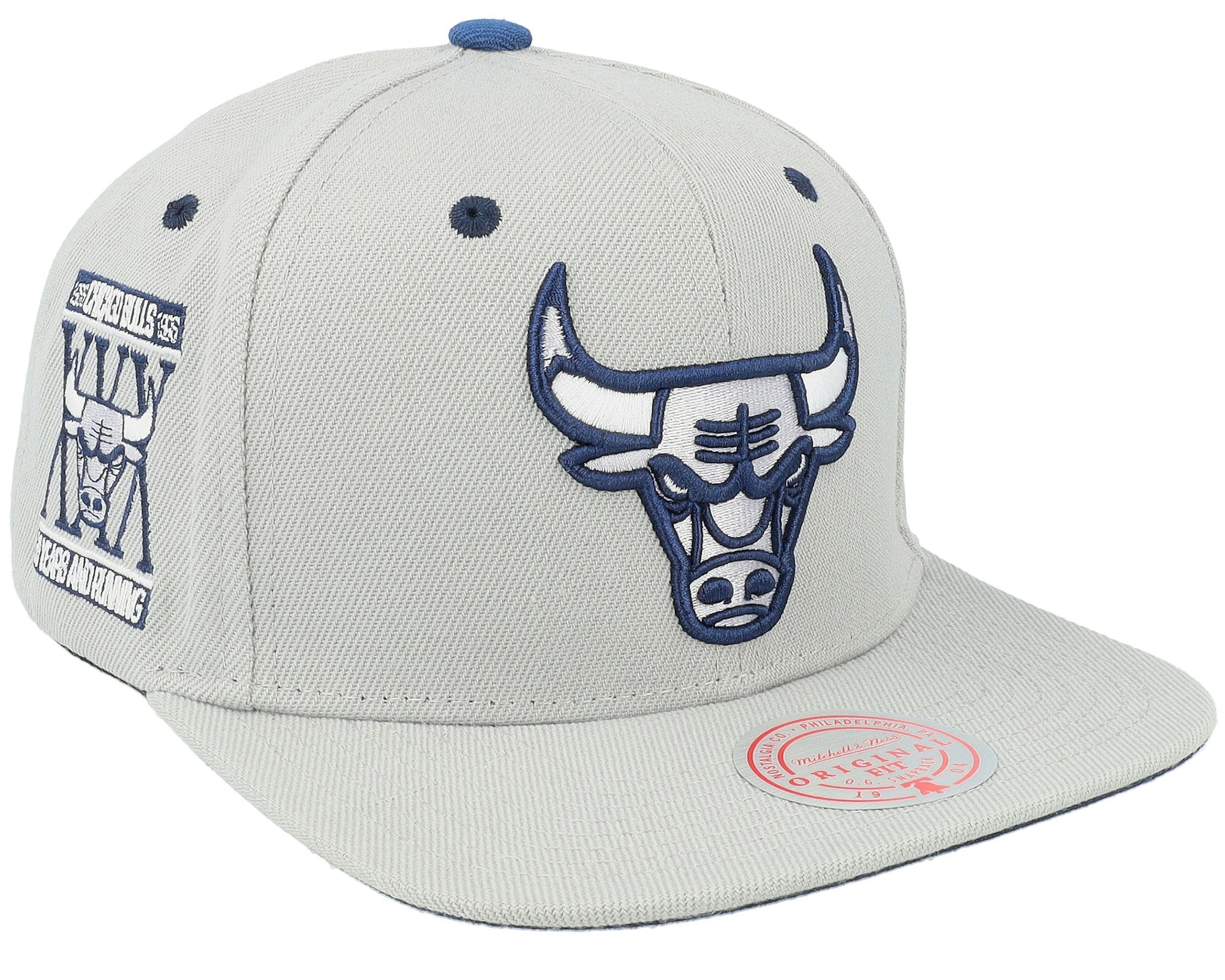 MENS MITCHELL & NESS NBA THE DISTRICT SNAPBACK BULLS - GREY