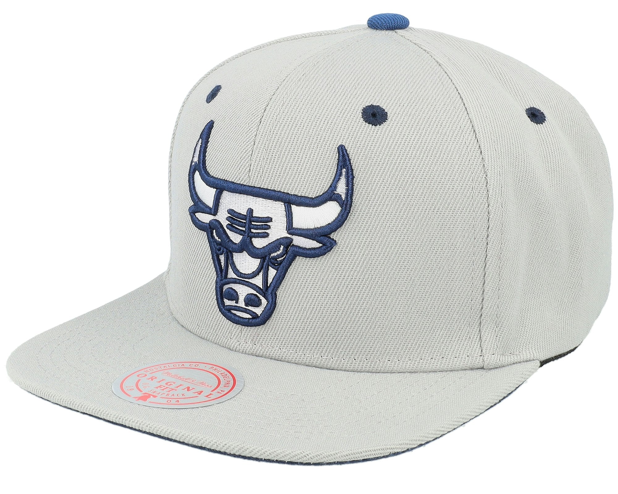 MENS MITCHELL & NESS NBA THE DISTRICT SNAPBACK BULLS - GREY