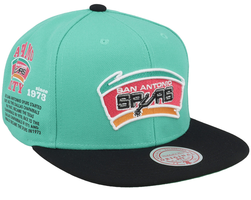 MENS MITCHELL & NESS NBA TEAM ORIGINS SNAPBACK HWC SPURS - TEAL