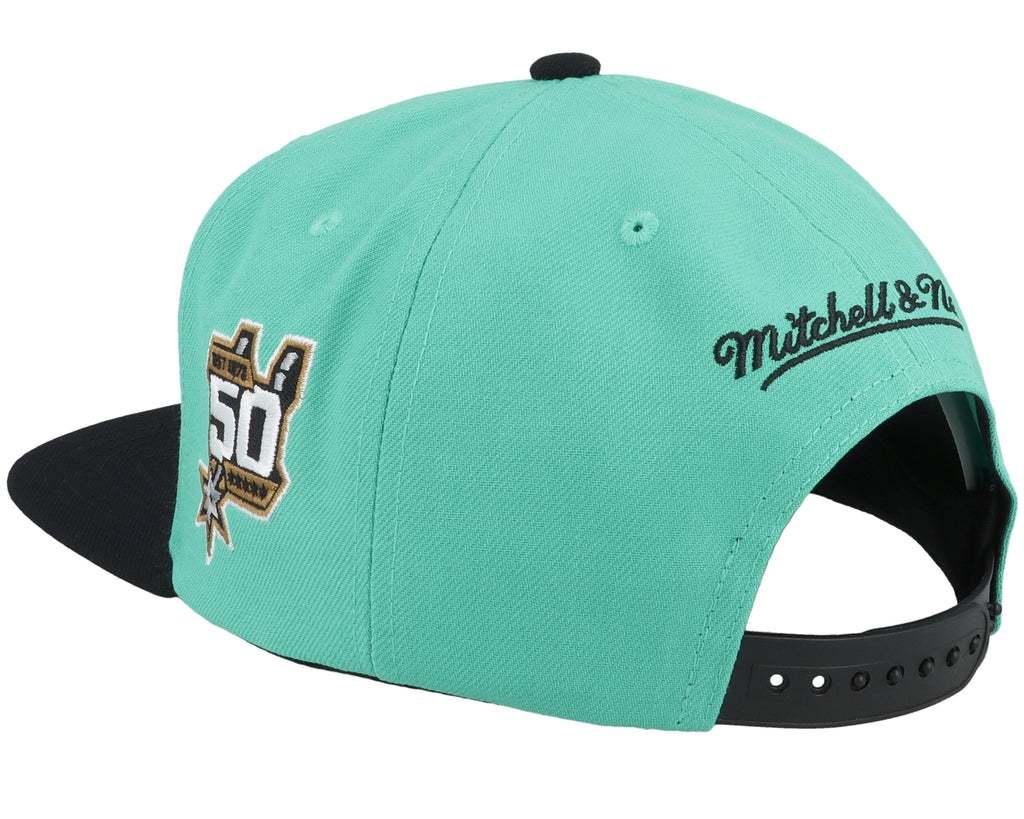 MENS MITCHELL & NESS NBA TEAM ORIGINS SNAPBACK HWC SPURS - TEAL