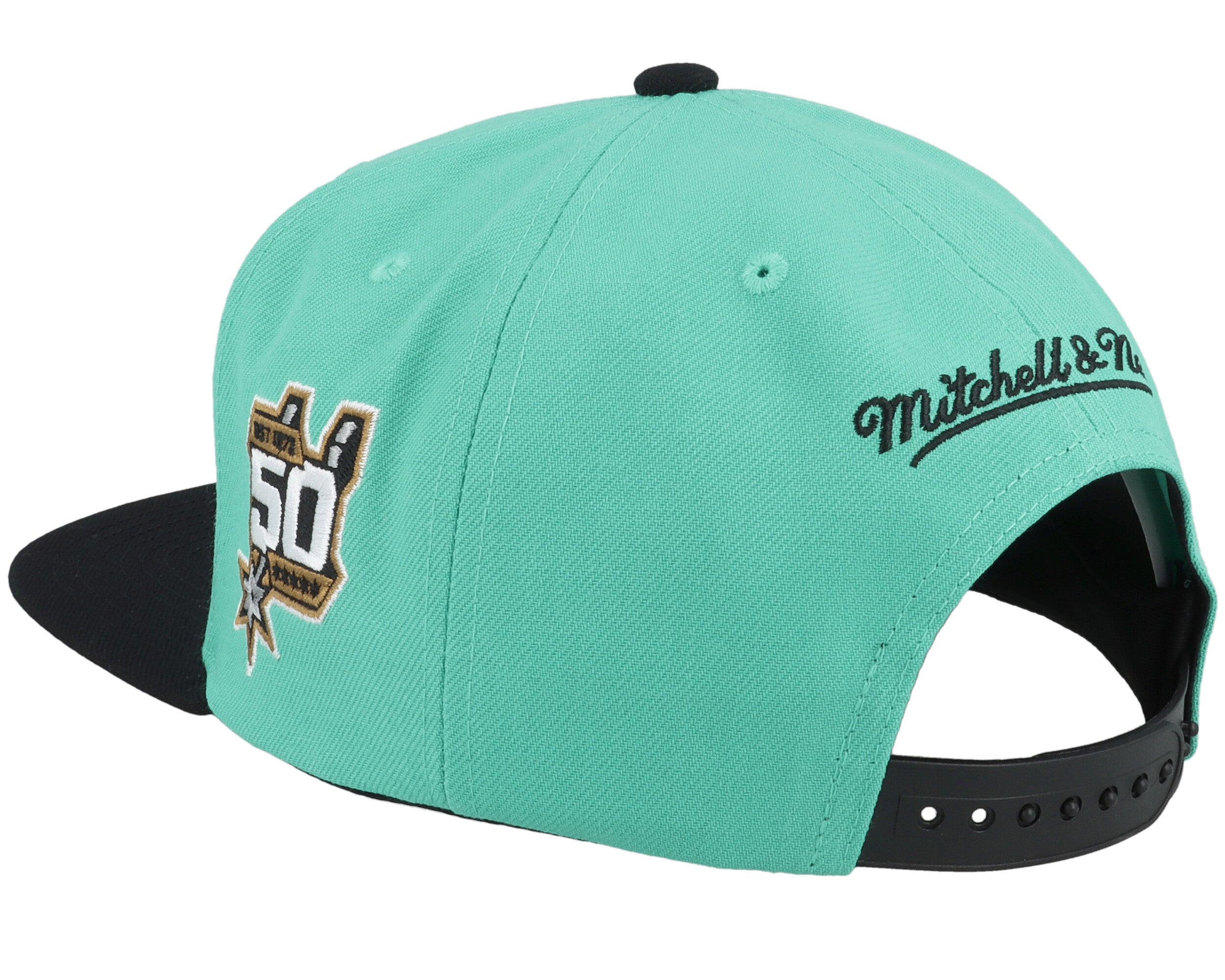 MENS MITCHELL & NESS NBA TEAM ORIGINS SNAPBACK HWC SPURS - TEAL
