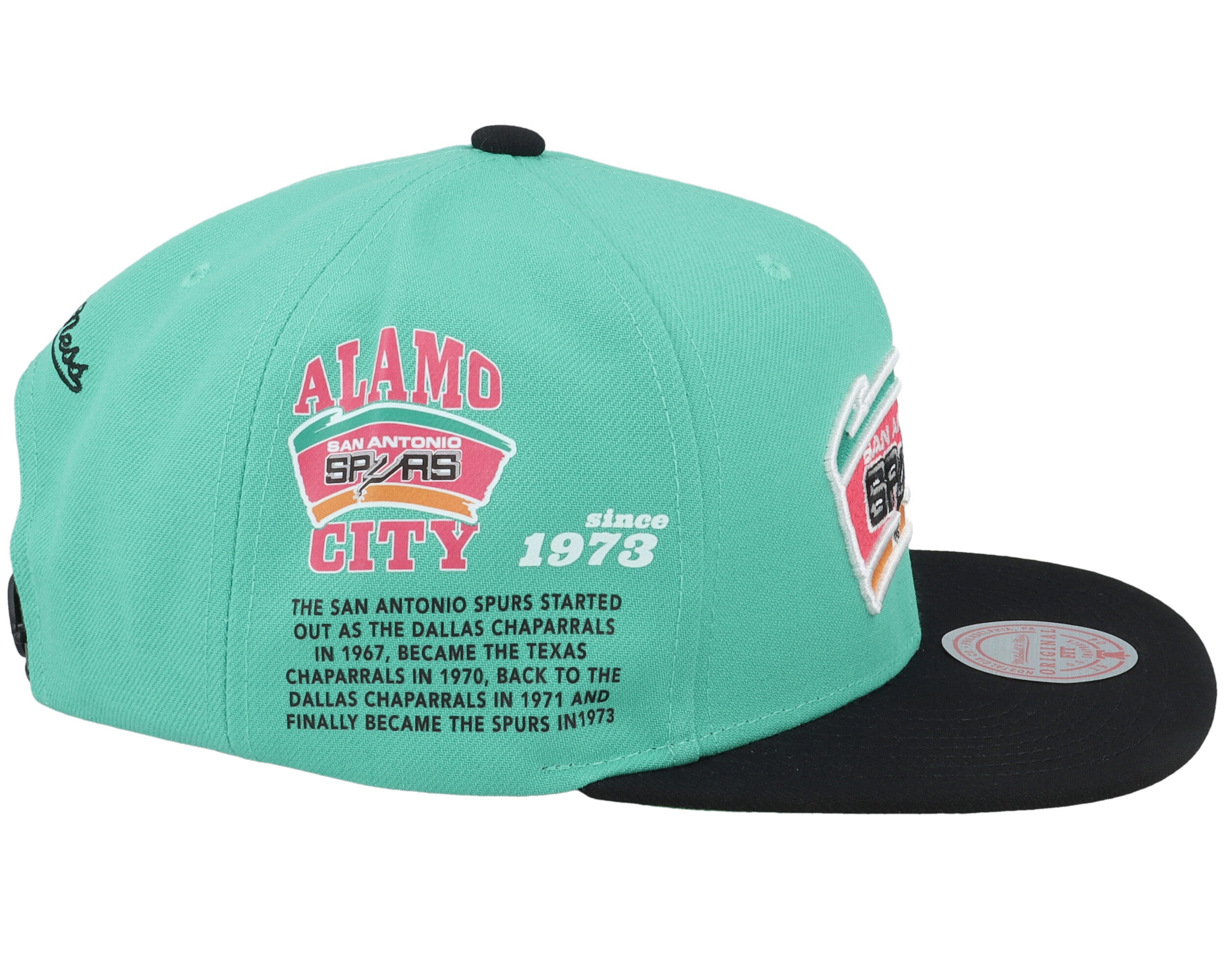 MENS MITCHELL & NESS NBA TEAM ORIGINS SNAPBACK HWC SPURS - TEAL