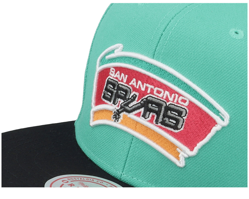 MENS MITCHELL & NESS NBA TEAM ORIGINS SNAPBACK HWC SPURS - TEAL