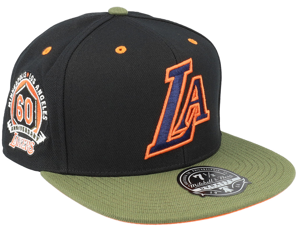 [HHSF5082-LALYYPPPBKGN] MENS MITCHELL & NESS NBA LA LAKERS TAKE FLIGHT FITTED