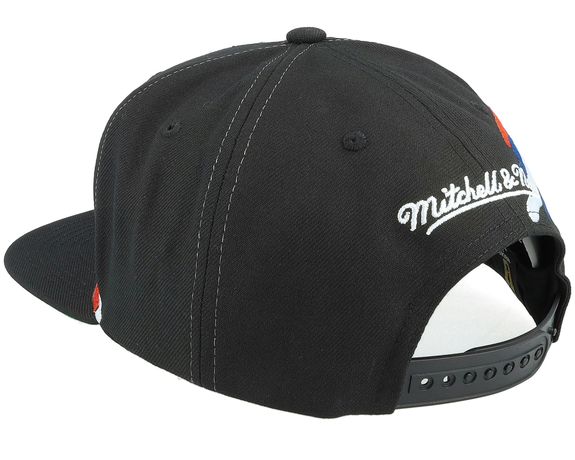 MENS MITCHELL & NESS NHL VINTAGE PAINTBRUSH SNAPBACK OILERS - BLACK