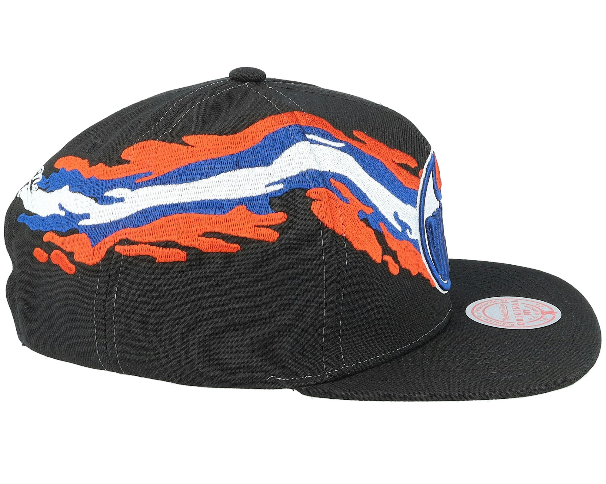 MENS MITCHELL & NESS NHL VINTAGE PAINTBRUSH SNAPBACK OILERS - BLACK