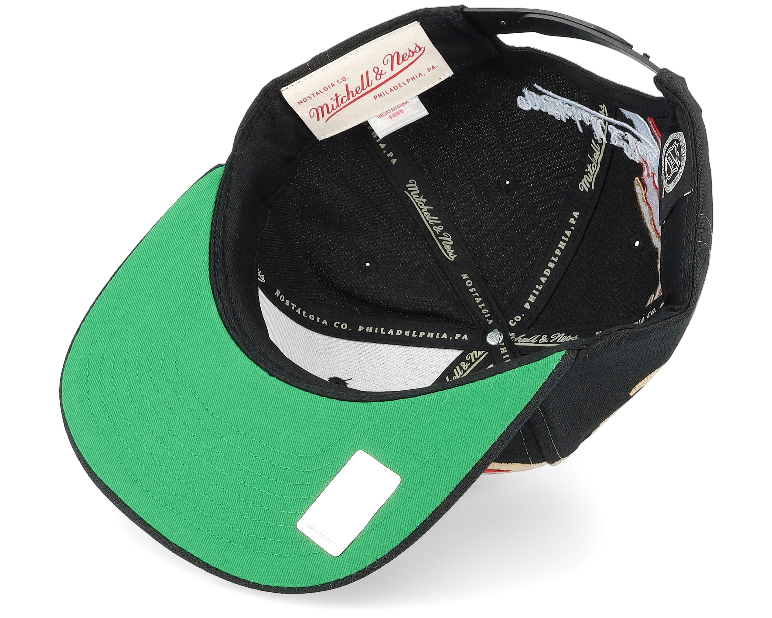 MENS MITCHELL & NESS NHL VINTAGE PAINTBRUSH SNAPBACK SENATORS - BLACK
