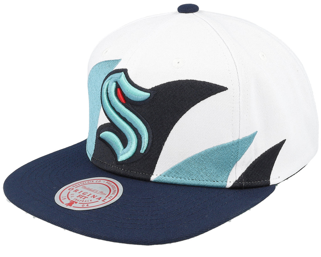 Mens Mitchell & Ness NHL VINTAGE SHARKTOOTH SNAPBACK KRAKEN