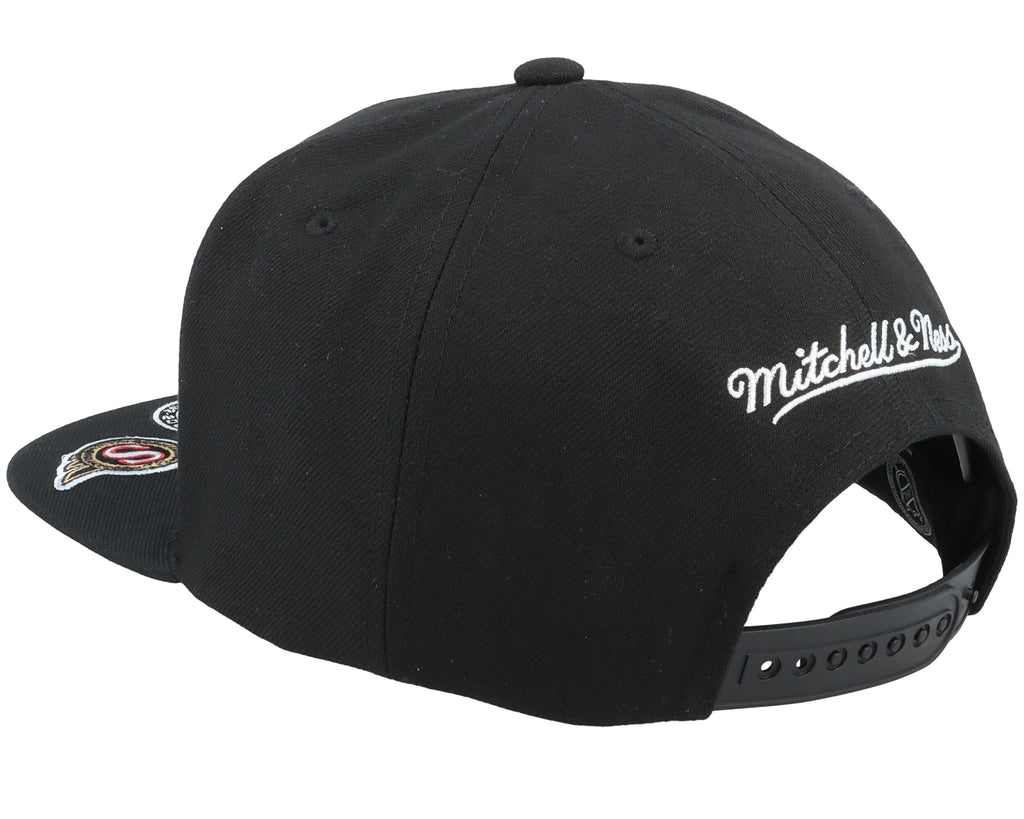 MENS MITCHELL & NESS NHL VINTAGE HAT TRICK SNAPBACK SENATORS - BLACK