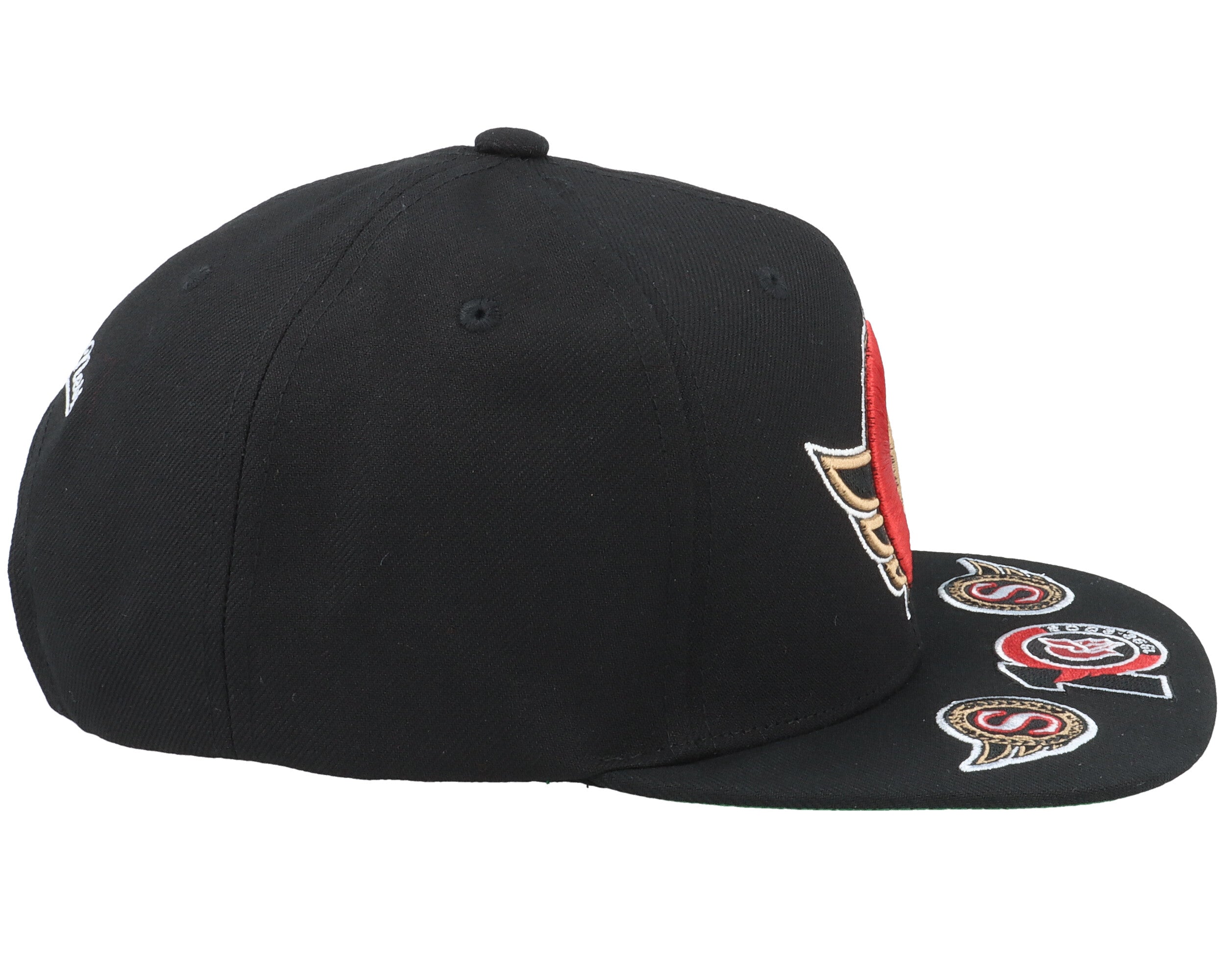 MENS MITCHELL & NESS NHL VINTAGE HAT TRICK SNAPBACK SENATORS - BLACK