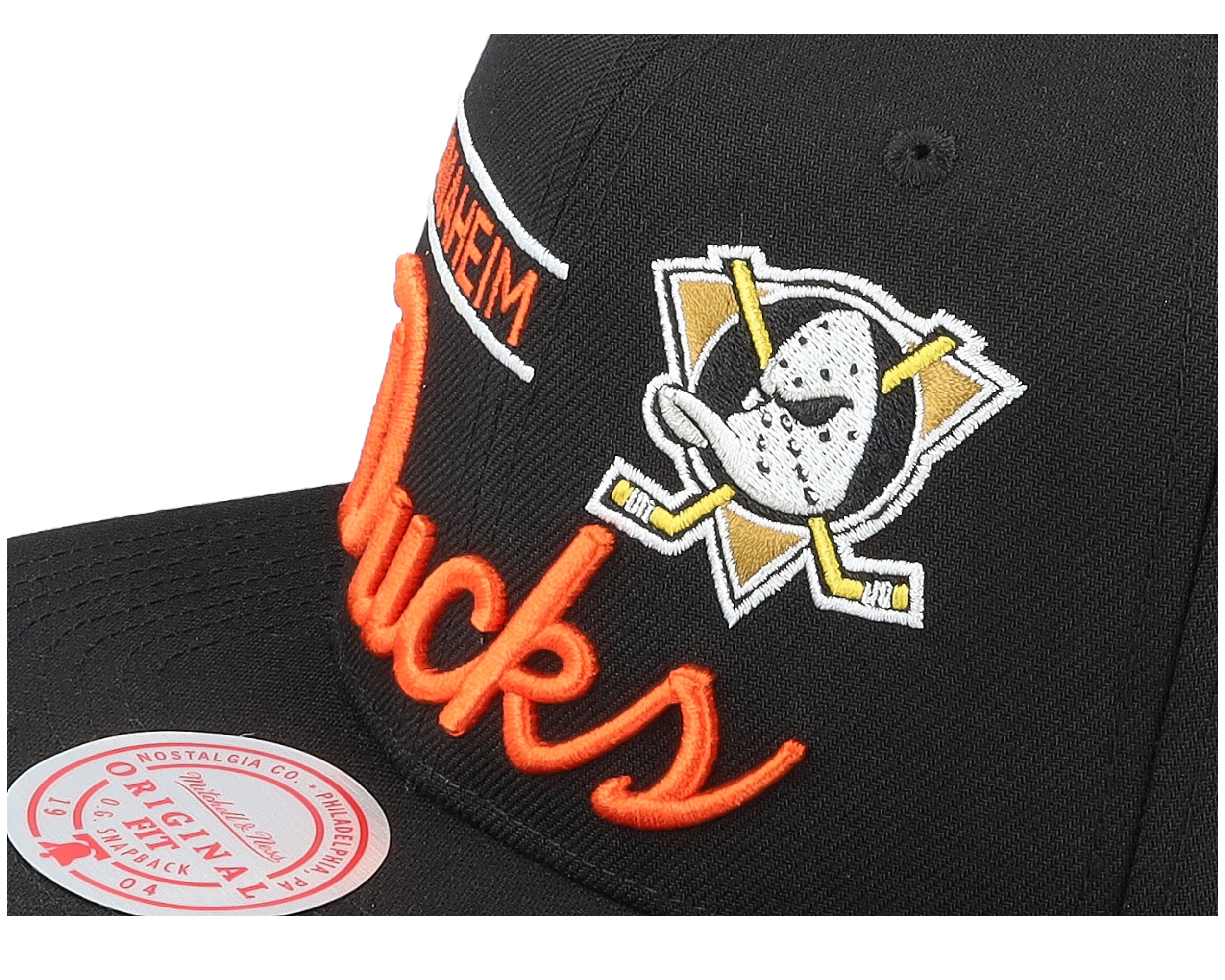 Mens Mitchell & Ness NHL RETRO LOCK UP SNAPBACK DUCKS