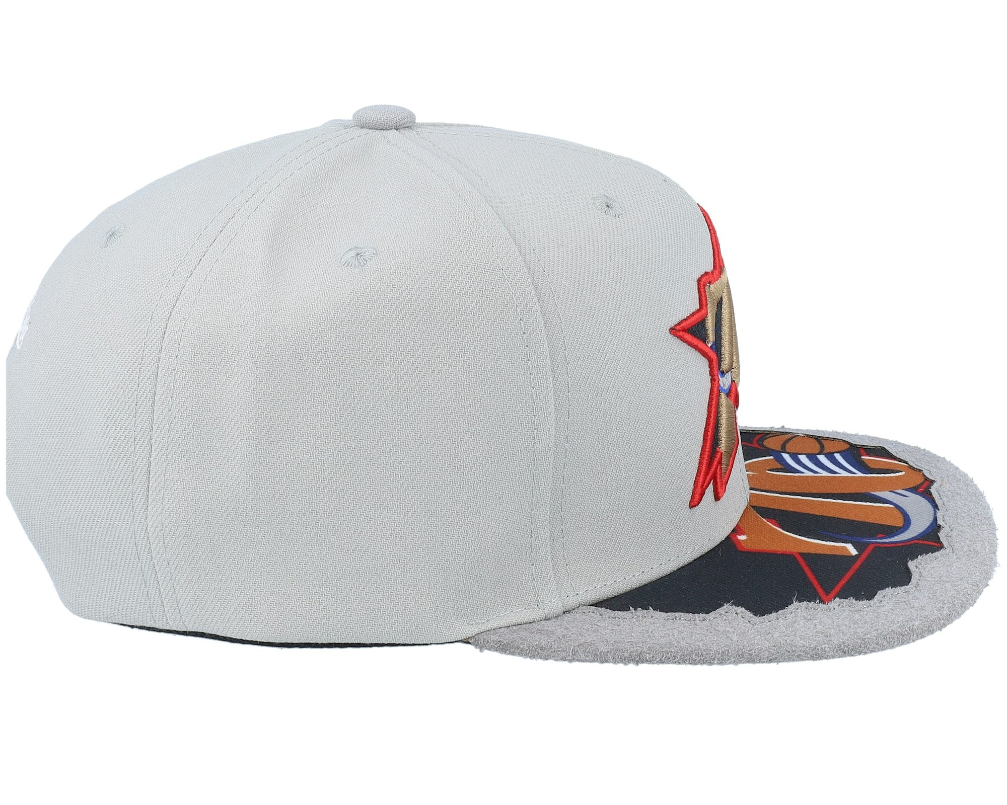 MENS MITCHELL & NESS NBA MUNCH TIME SNAPBACK HWC 76ERS - GREY