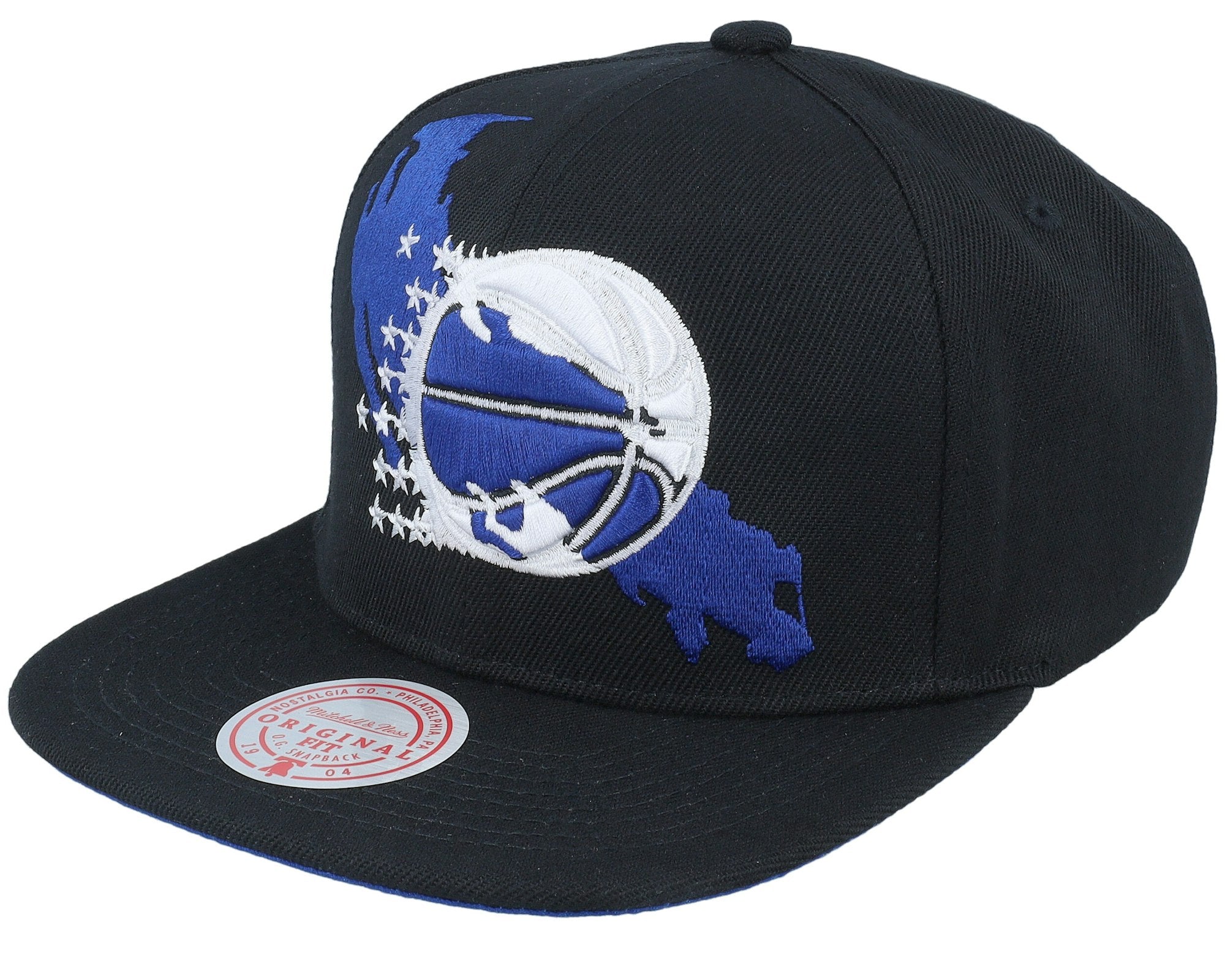 MENS MITCHELL & NESS NBA PAINT BY NUMBER SNAPBACK HWC MAGIC - BLACK