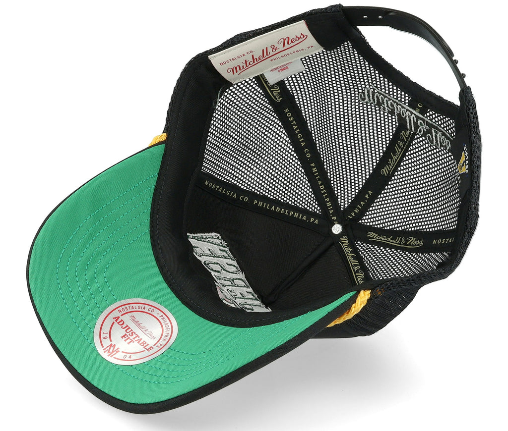 MENS MITCHELL & NESS NHL GOLD LEAF TRUCKER VNTG DEVILS - BLACK